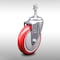 Service Caster 5 Inch SS Red Polyurethane Wheel Swivel 10mm Threaded Stem Caster SCC SCC-SSTS20S514-PPUB-RED-M1015 - alternate 4
